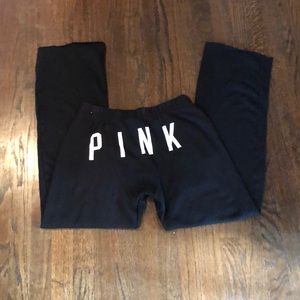 black sweatpants - vs pink